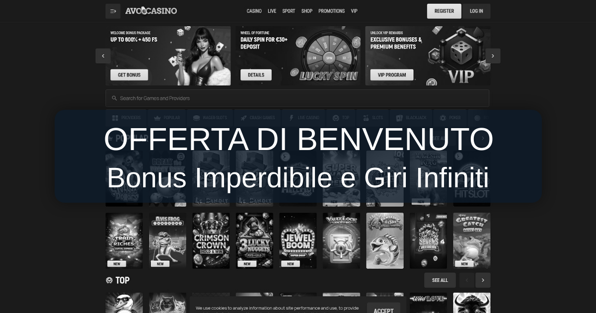 Avocasino: il Casinò Online Ufficiale per l'Italia